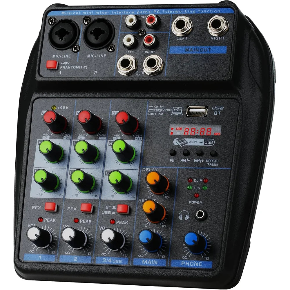 Four-Channel Bluetooth Audio Mixer