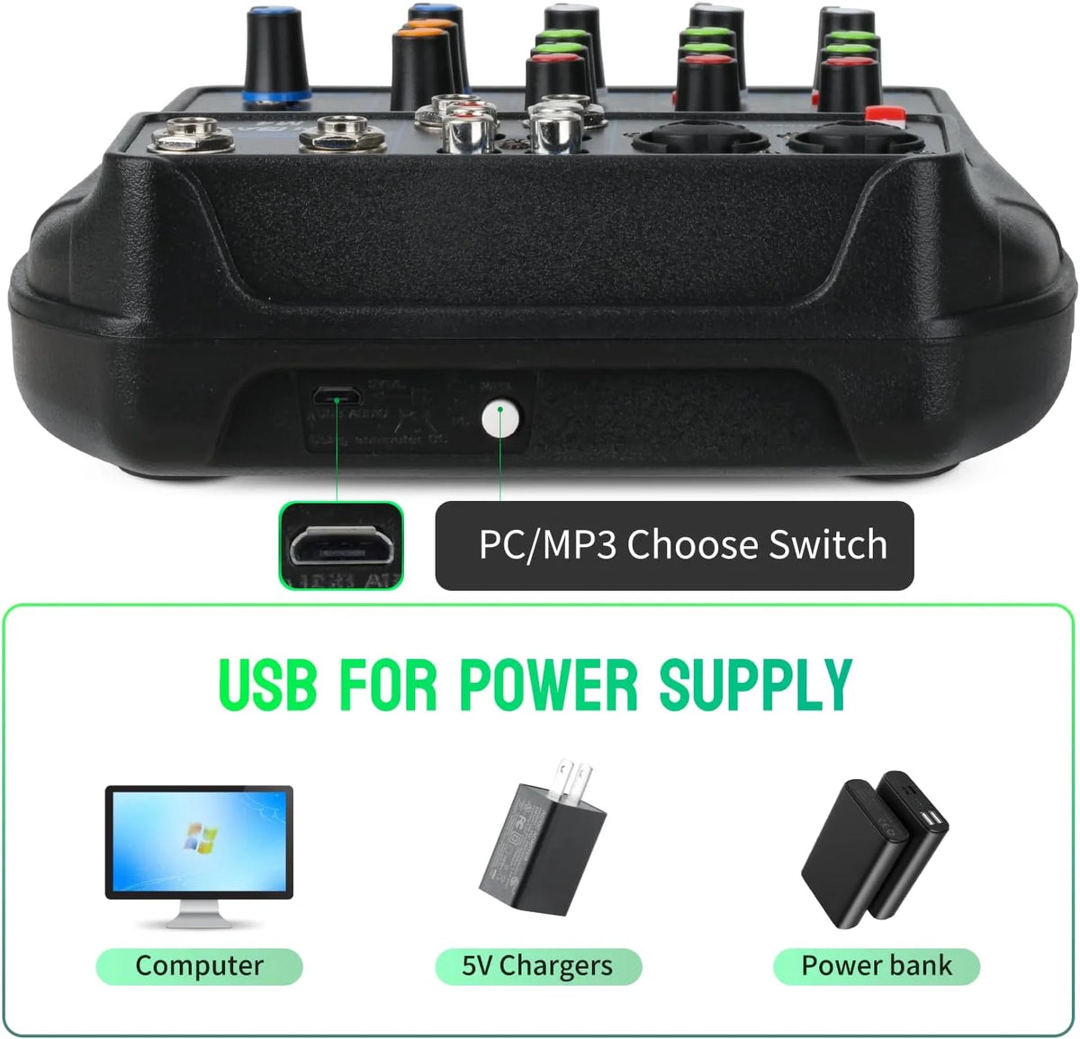 Four-Channel Bluetooth Audio Mixer