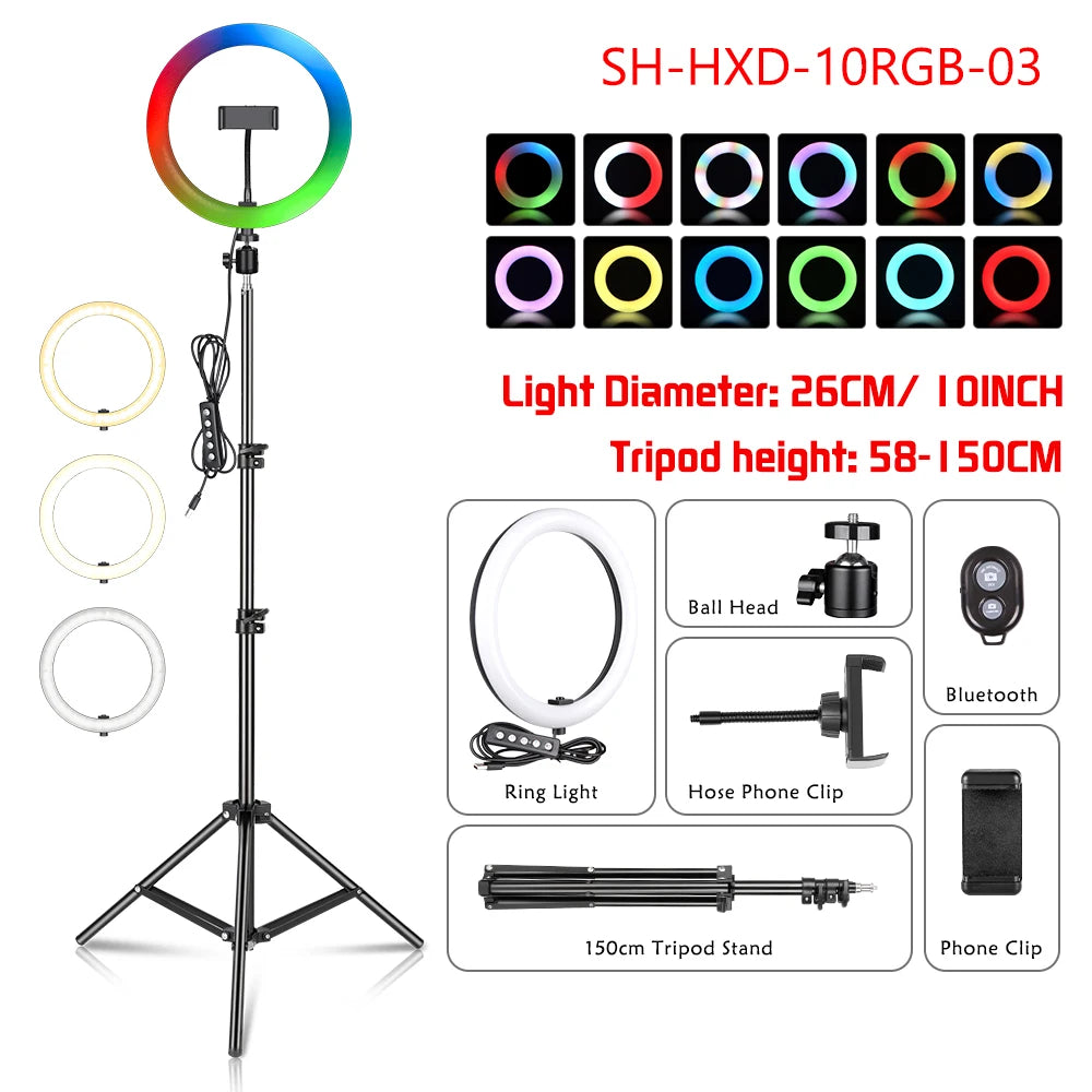 RGB Tripod Ring Light