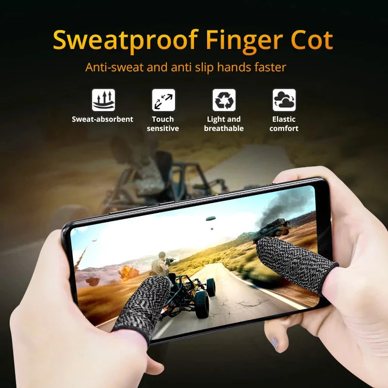 Anti-Sweat Mobile Gaming Finger Sleeves