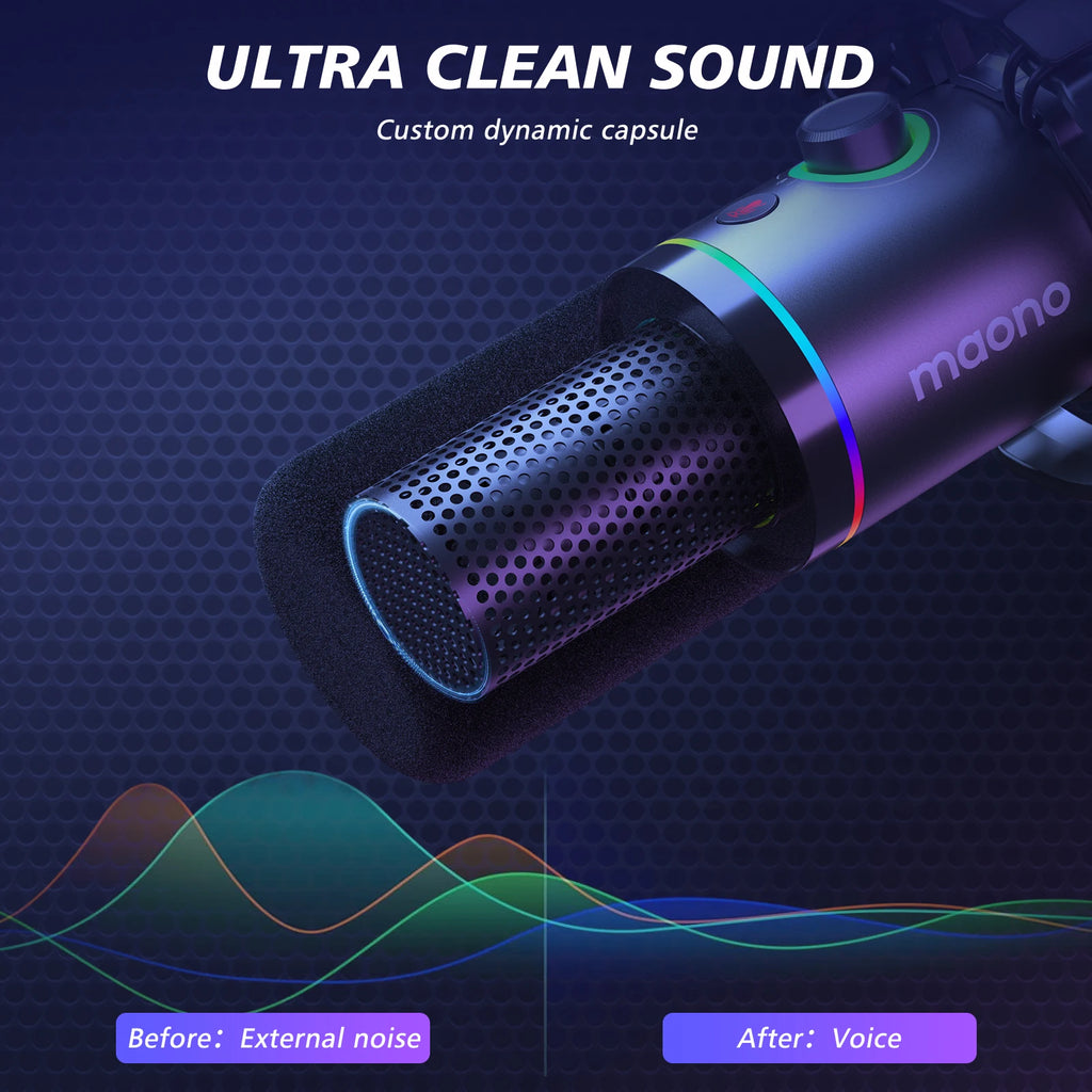 MAONO Dynamic RGB Microphone