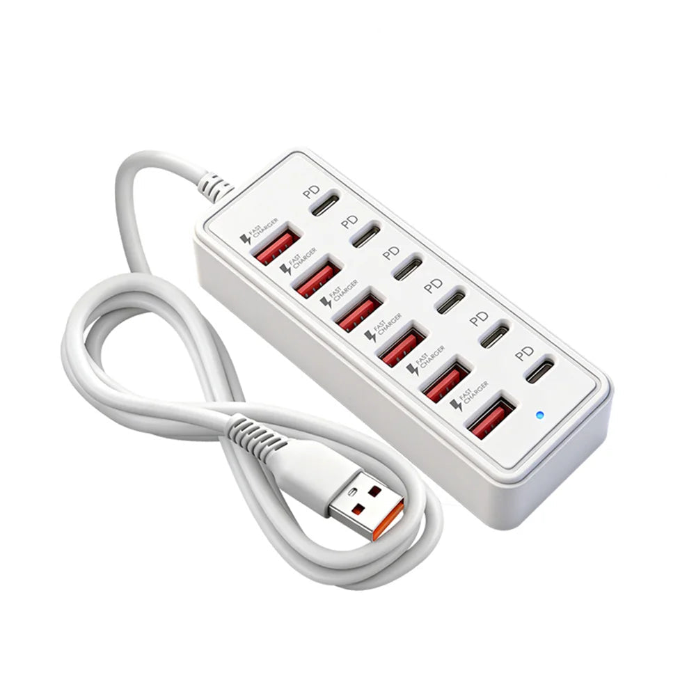12-Port USB Charging Station