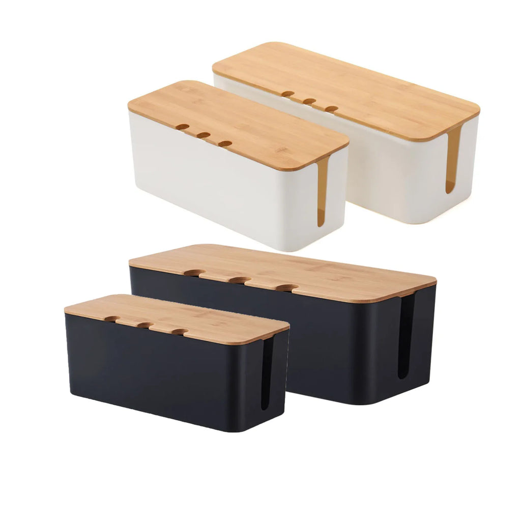 Wooden-Style Cable Management Box