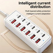 12-Port USB Charging Station