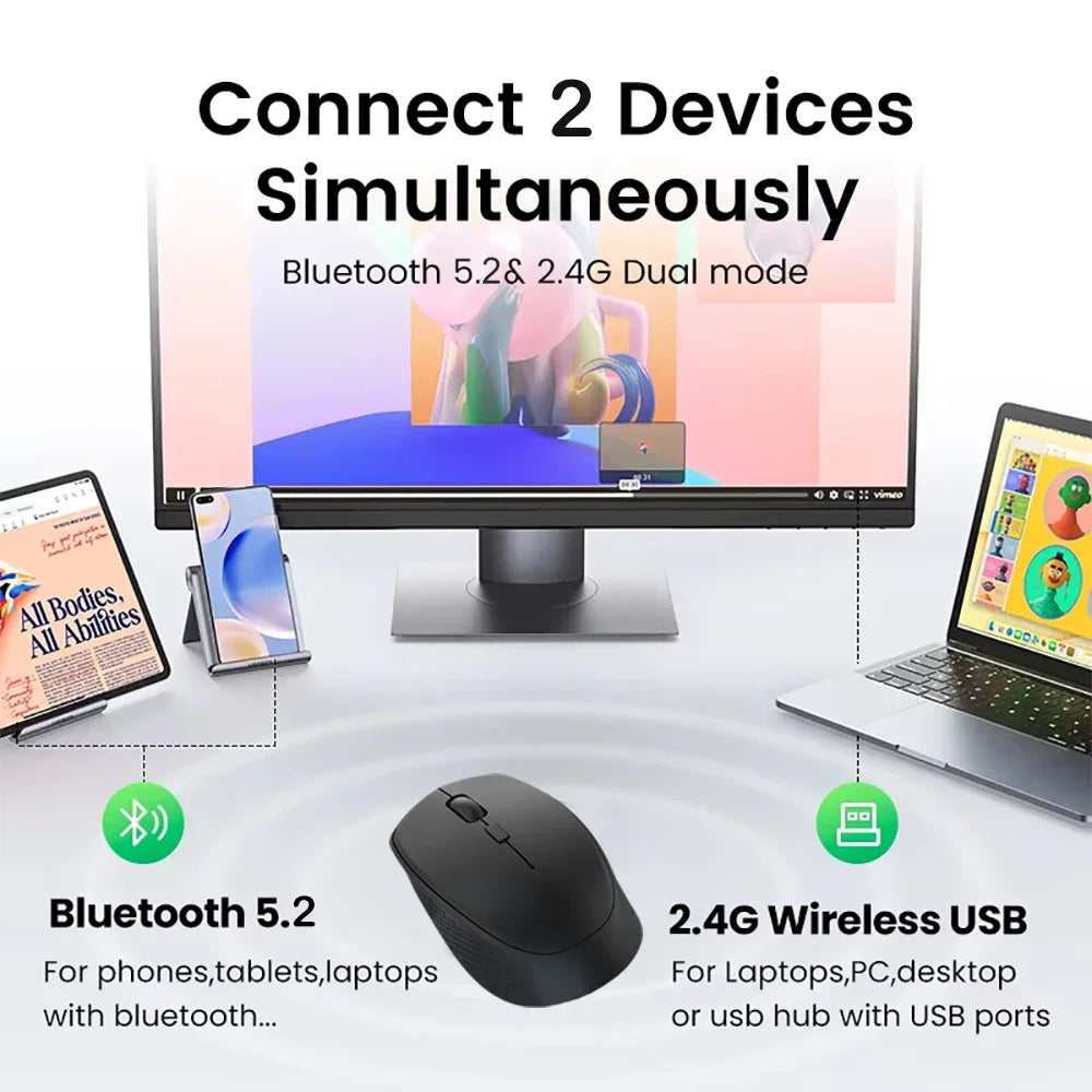 Silent Dual-Mode Wireless Mouse
