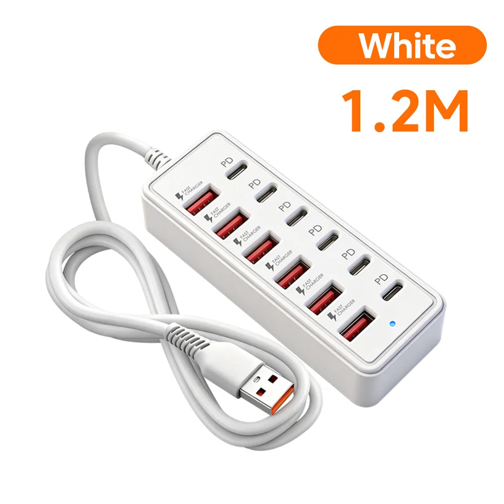 12-Port USB Charging Station