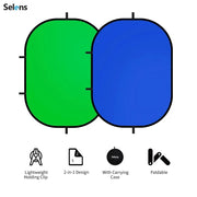 Foldable Green Blue Backdrop