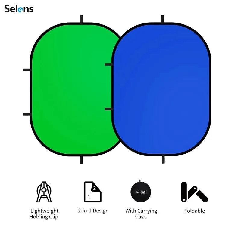 Foldable Green Blue Backdrop