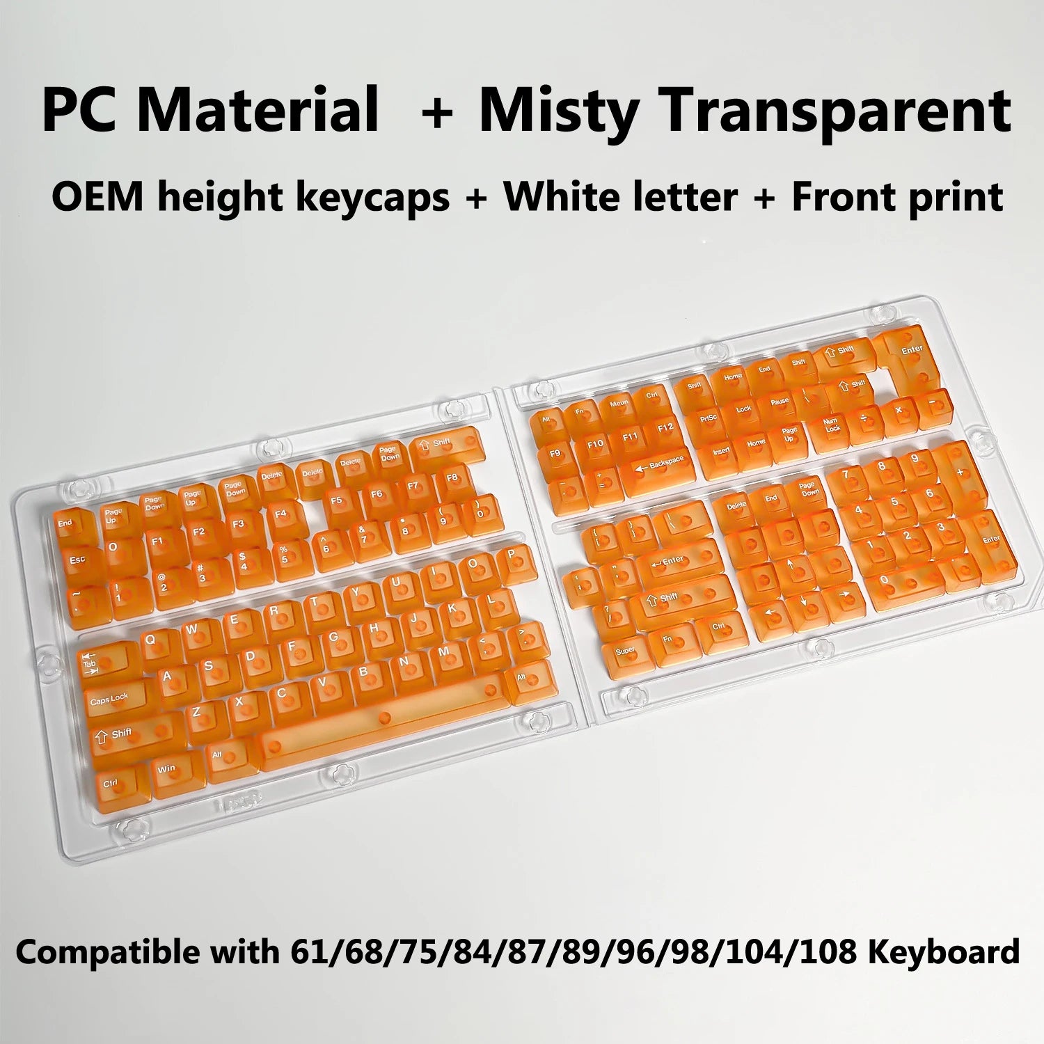 Transparent RGB Keyboard Keycaps