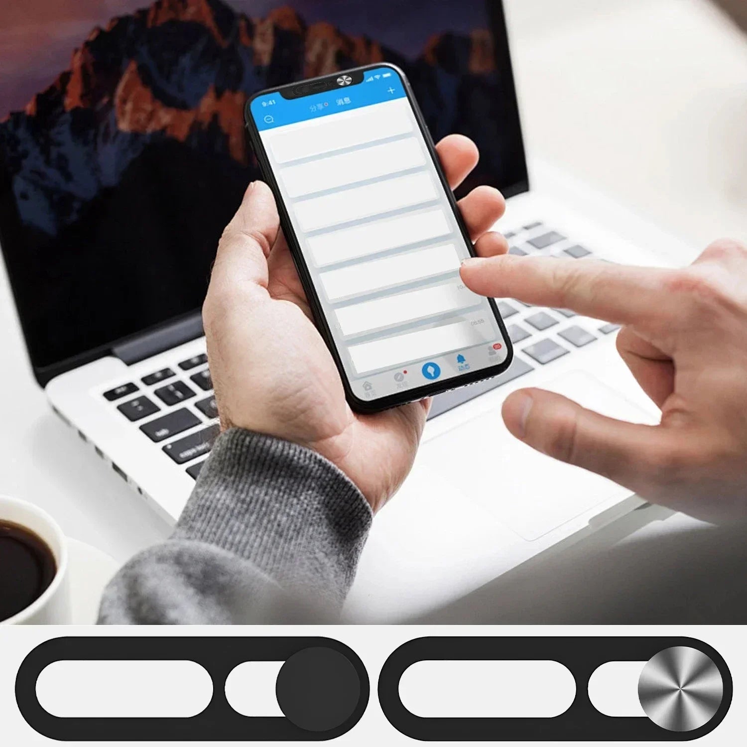 Sliding Webcam Privacy Covers