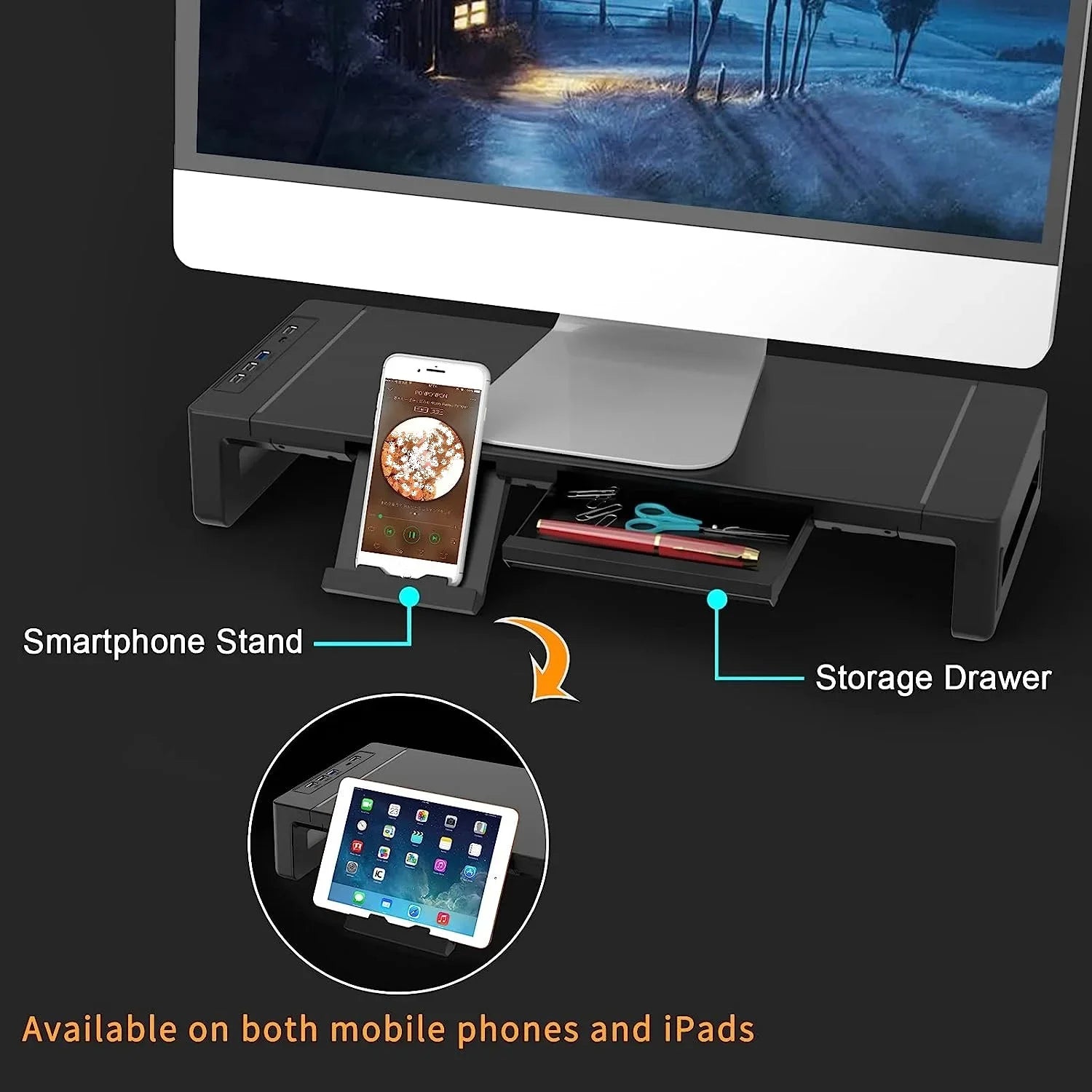 Adjustable Monitor Riser Stand