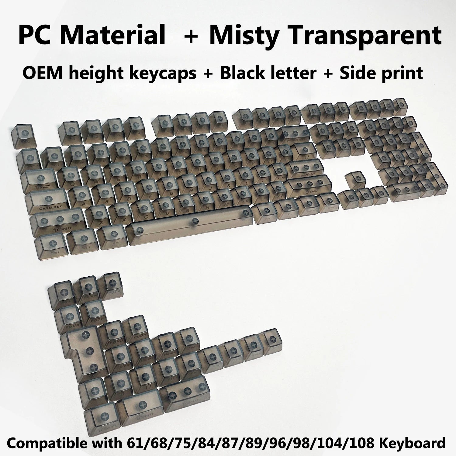 Transparent RGB Keyboard Keycaps