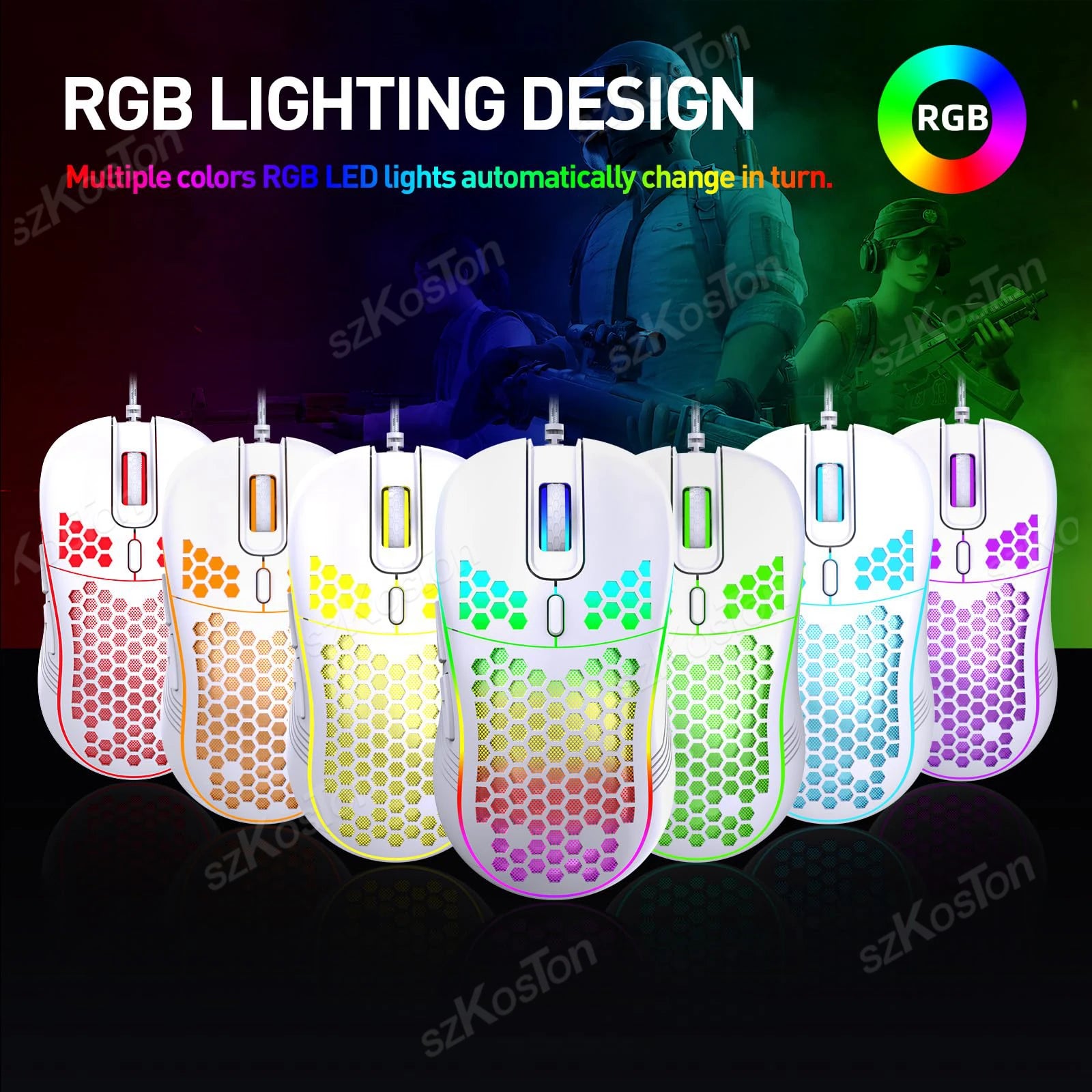 Honeycomb RGB Gaming Mouse