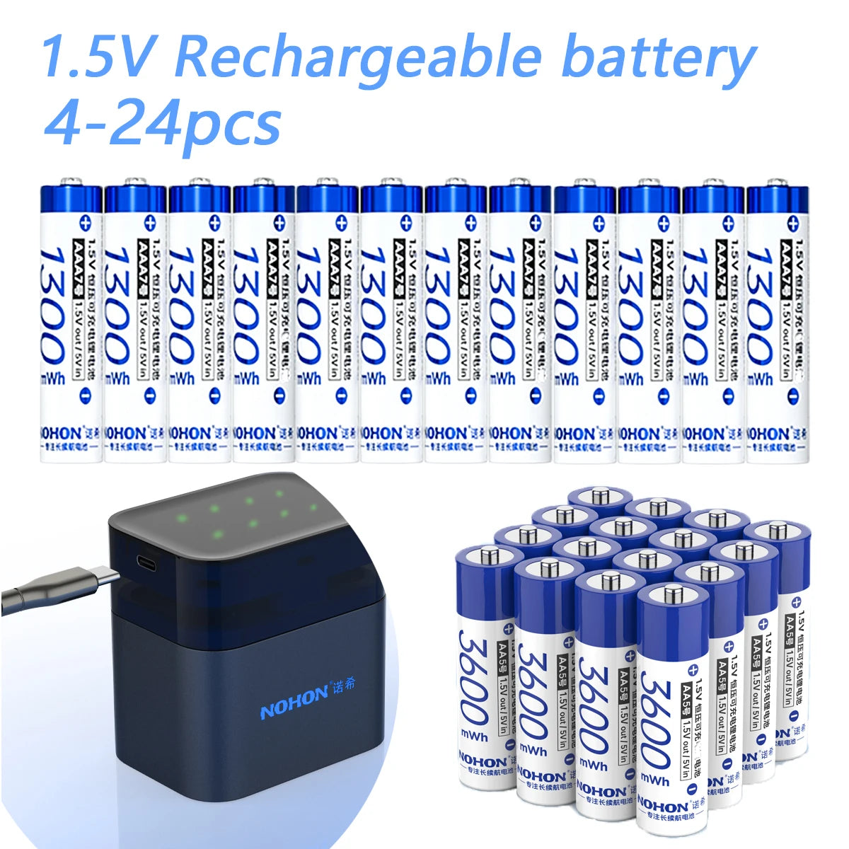 Rechargeable AA AAA Batteries