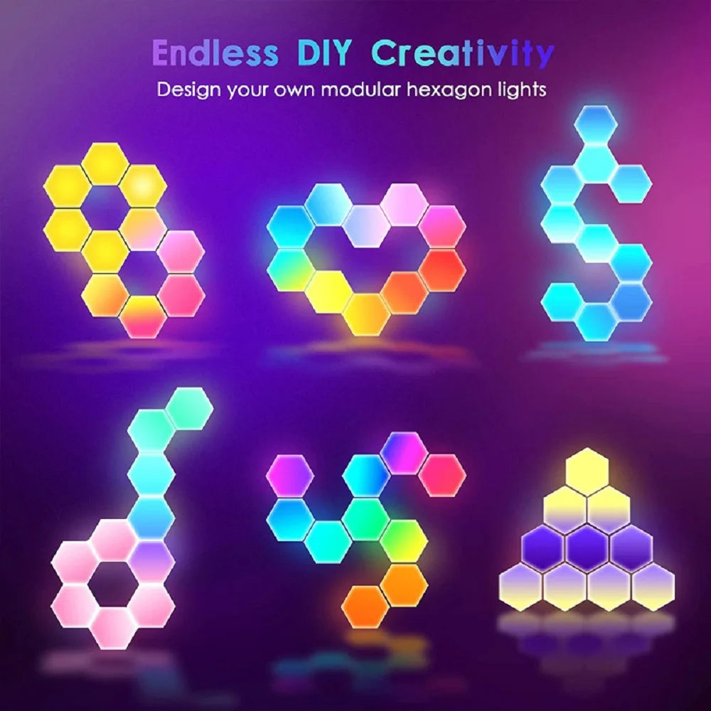 RGB Hexagonal Wall Lights