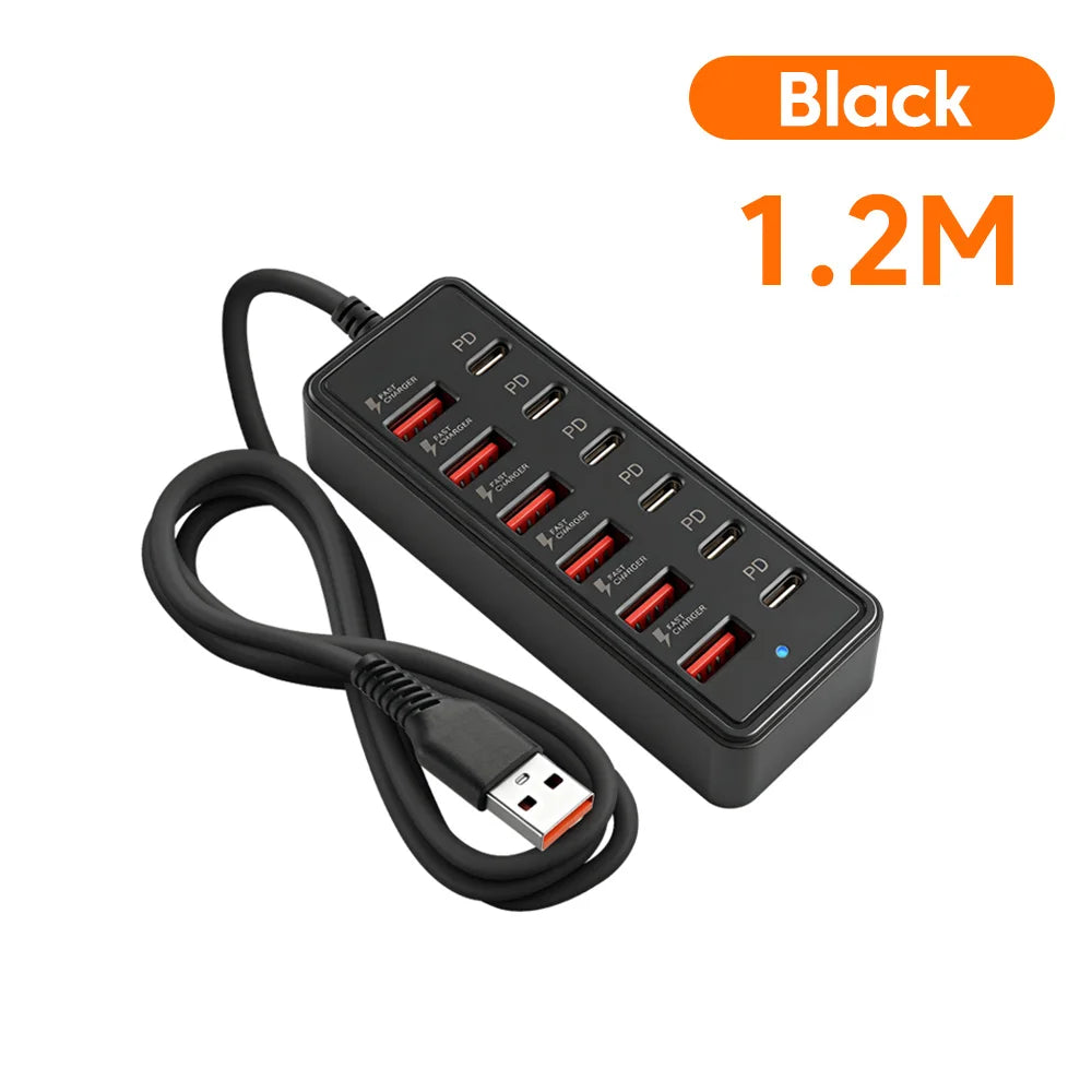 12-Port USB Charging Station