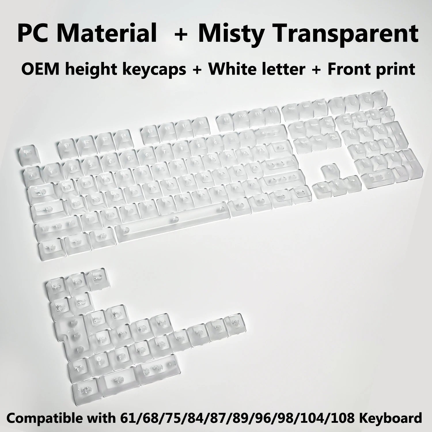 Transparent RGB Keyboard Keycaps