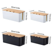 Wooden-Style Cable Management Box