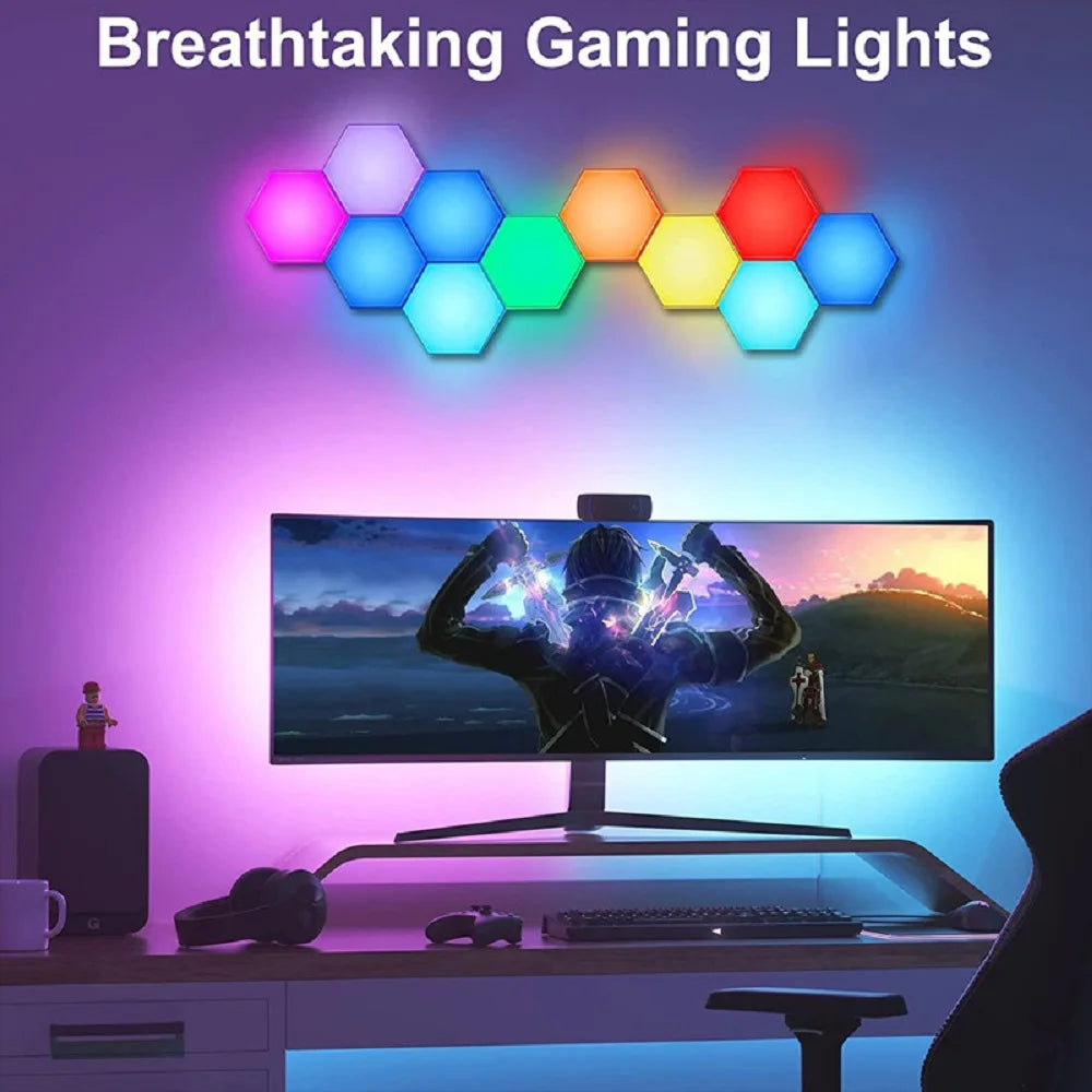 RGB Hexagonal Wall Lights