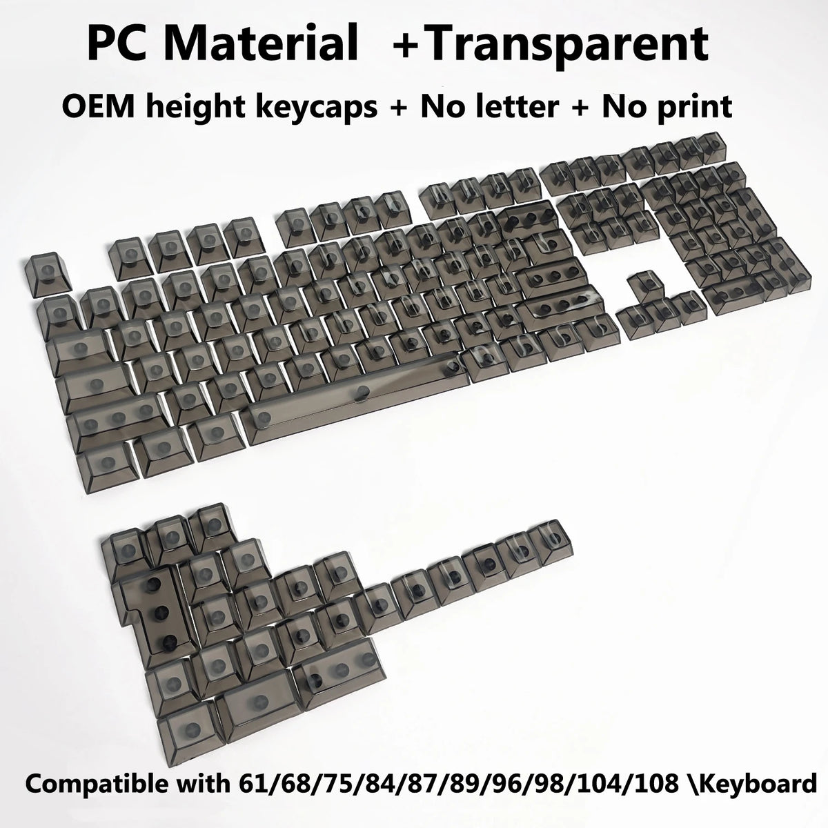 Transparent RGB Keyboard Keycaps