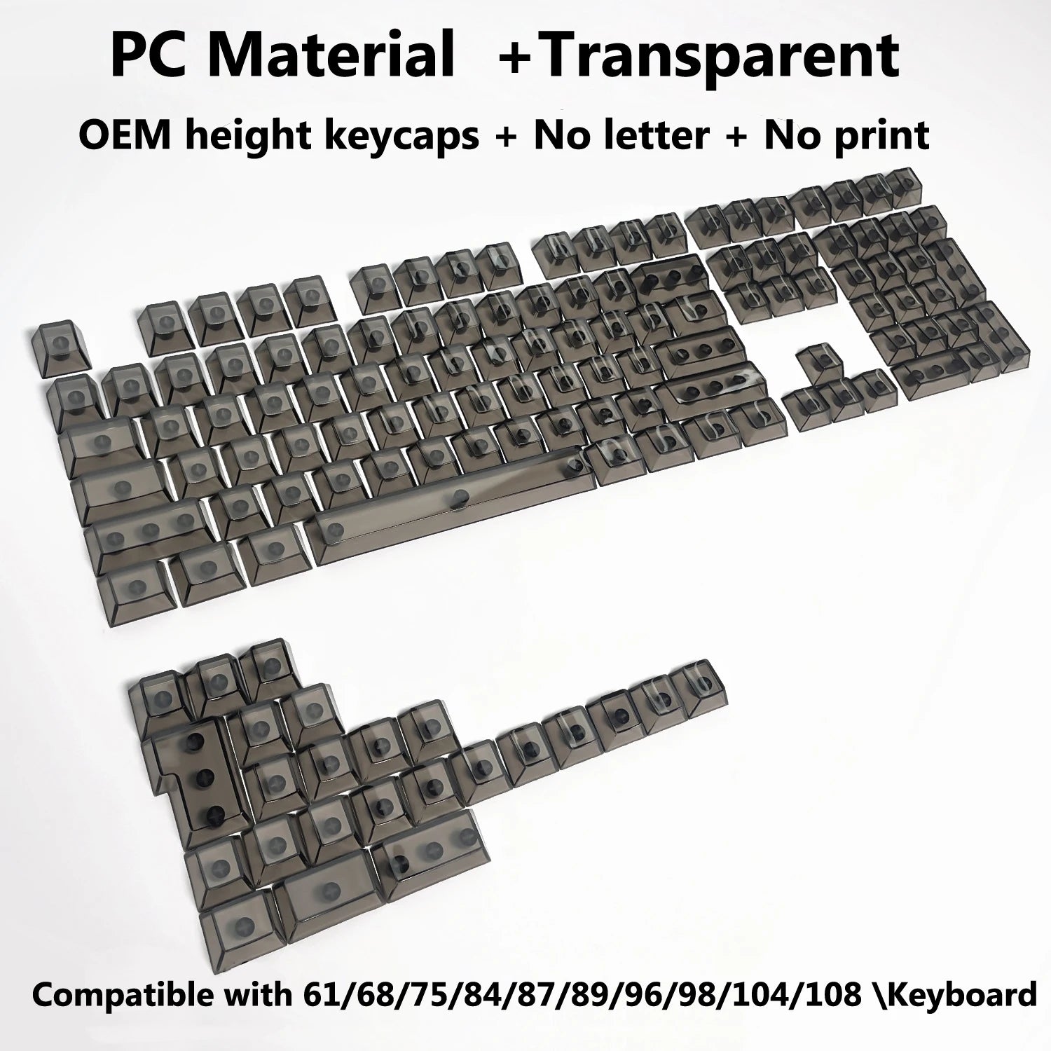 Transparent RGB Keyboard Keycaps