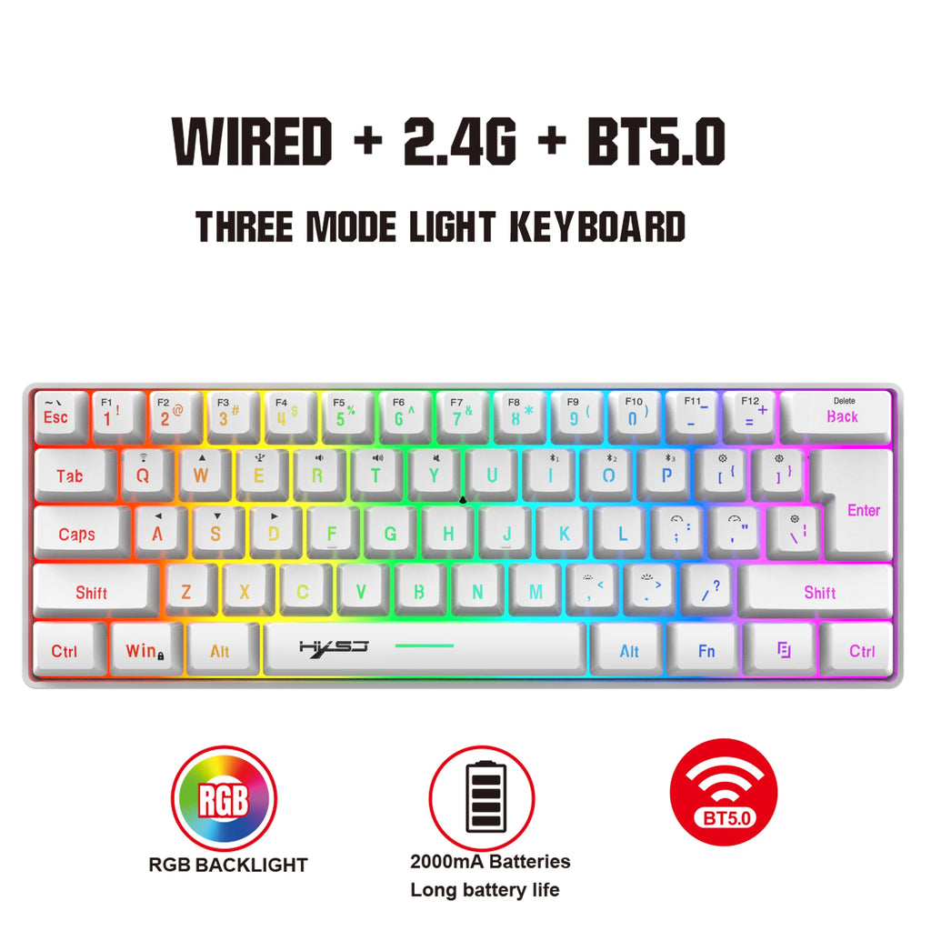 Compact Tri-Mode Gaming Keyboard