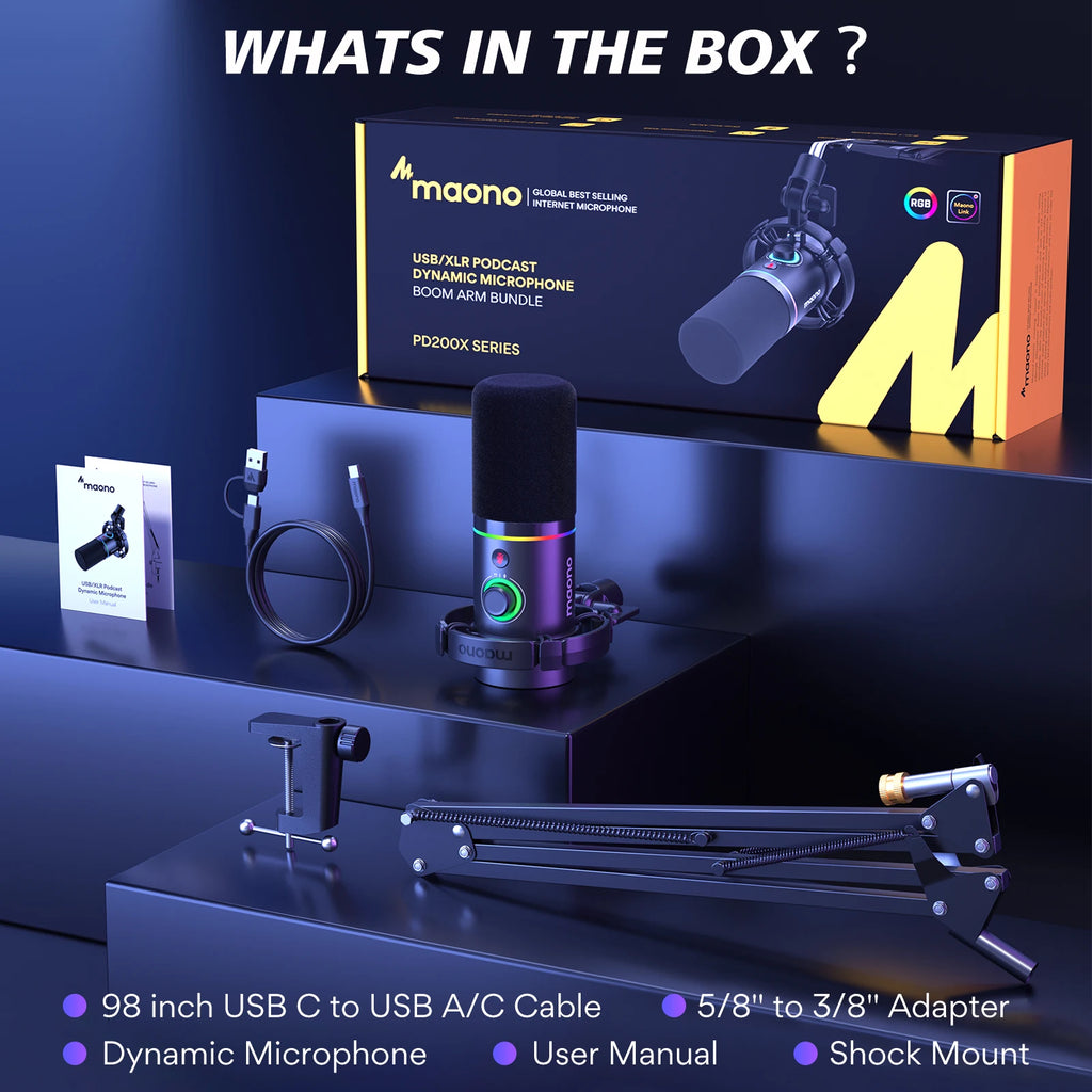 MAONO Dynamic RGB Microphone