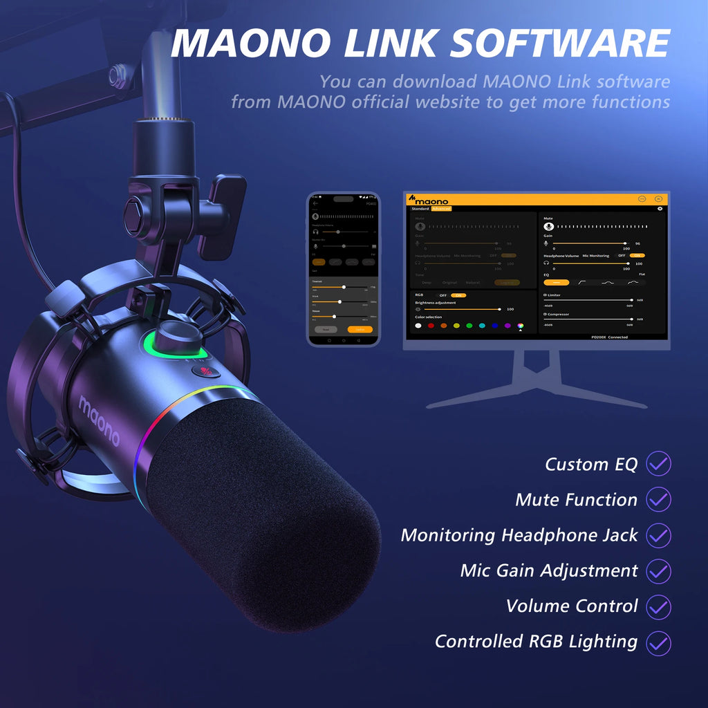 MAONO Dynamic RGB Microphone