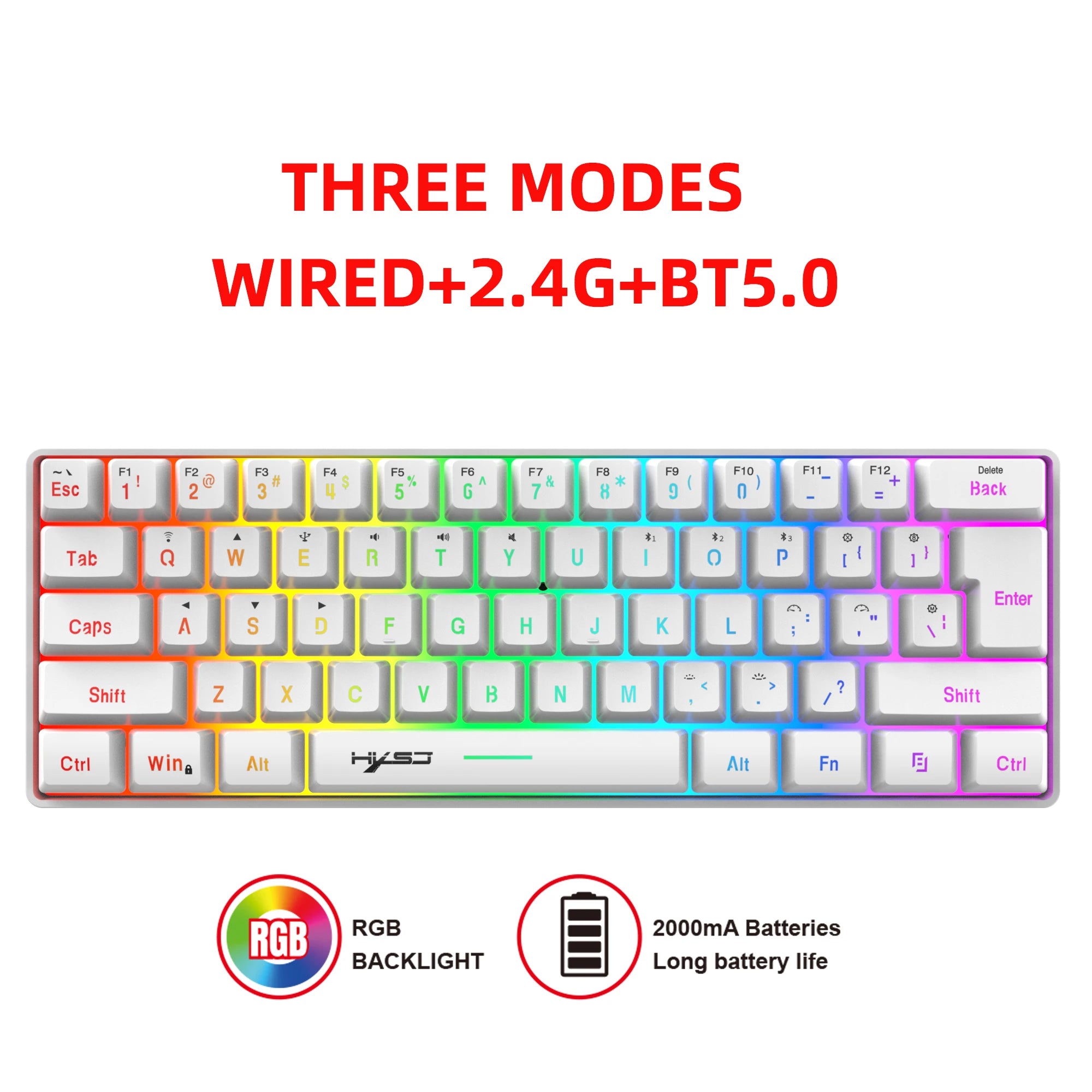 Compact Tri-Mode Gaming Keyboard