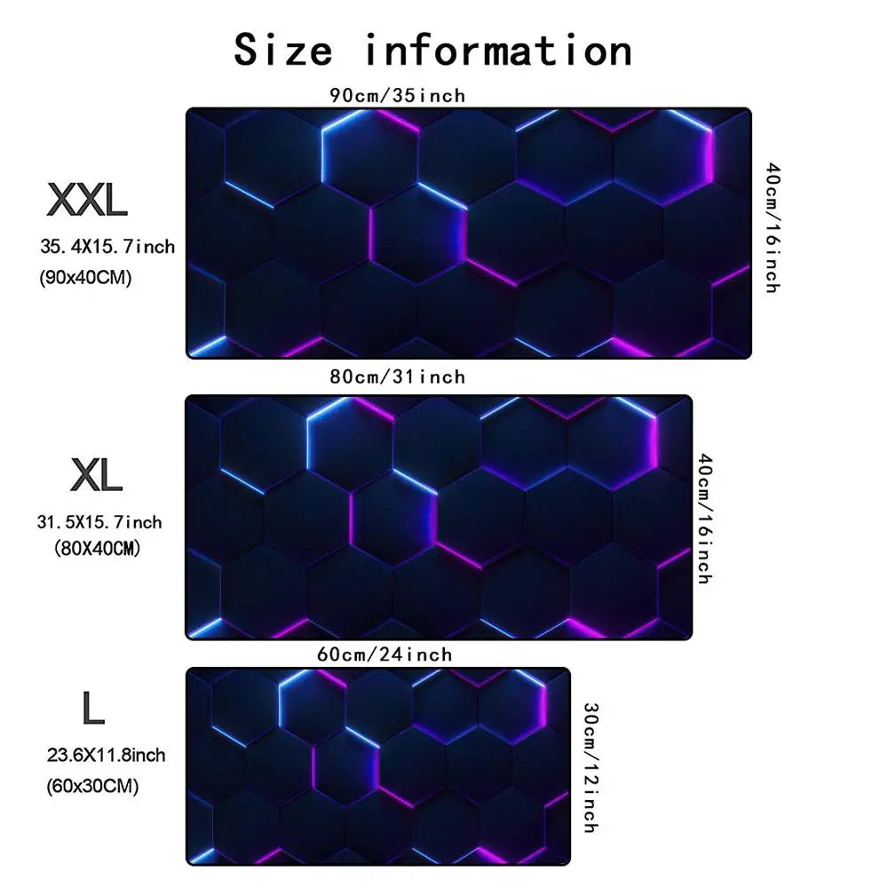 Geometric Non-Slip Gaming Mousepad