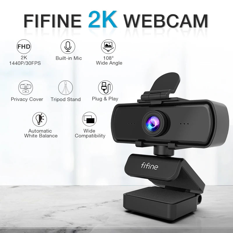 FIFINE 1440p Streaming Webcam