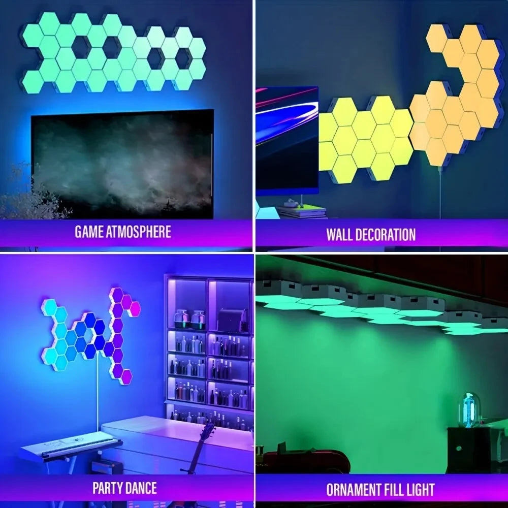 RGB Hexagonal Wall Lights