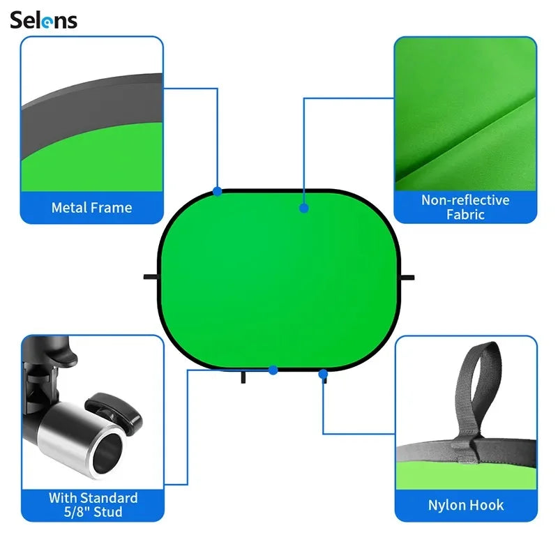 Foldable Green Blue Backdrop