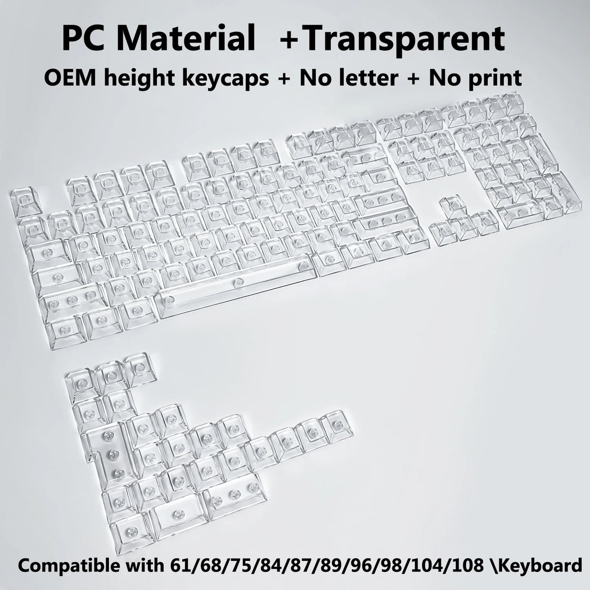 Transparent RGB Keyboard Keycaps