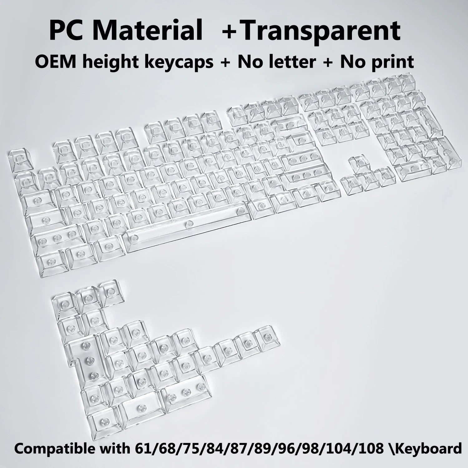 Transparent RGB Keyboard Keycaps