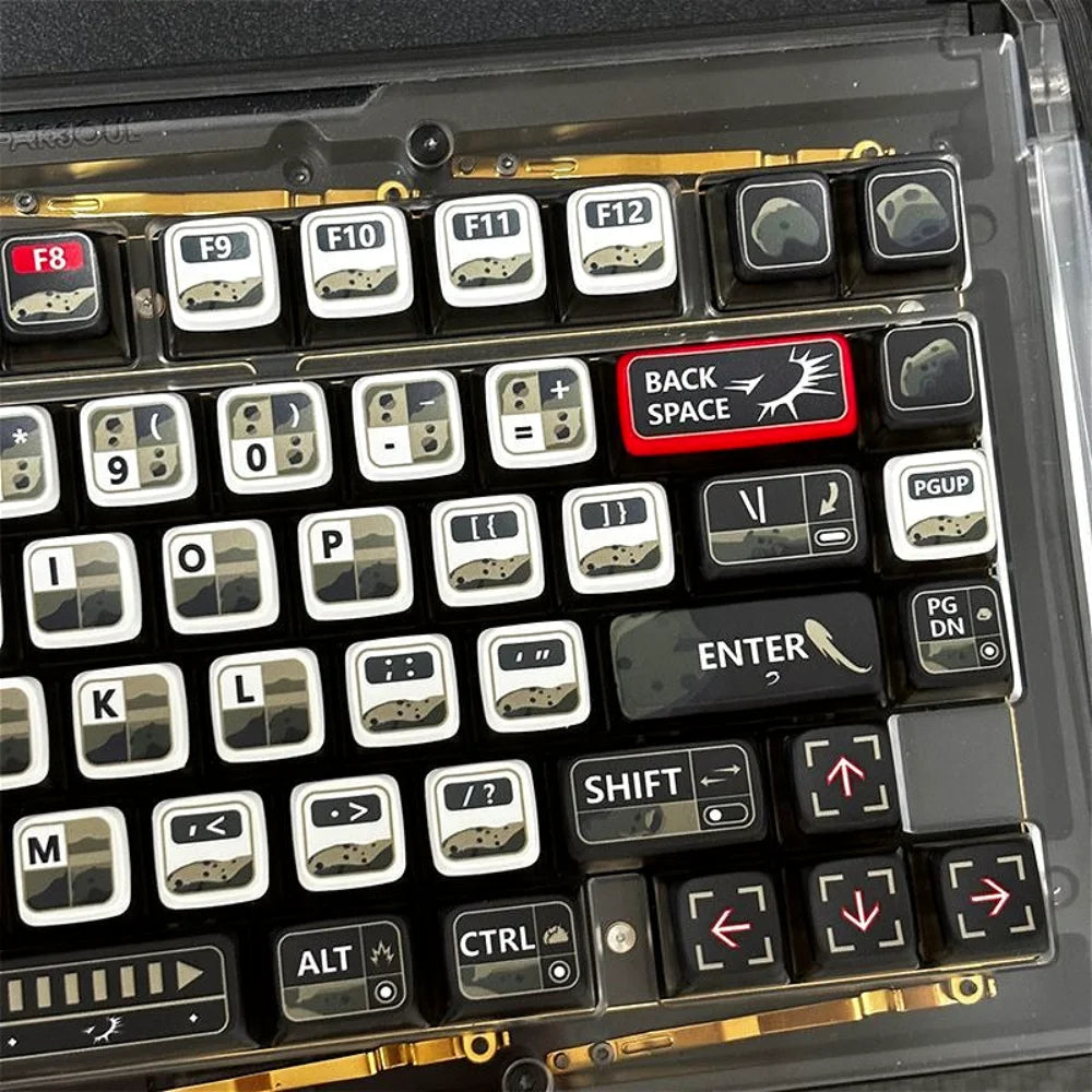 Transparent Pudding Keyboard Keycaps
