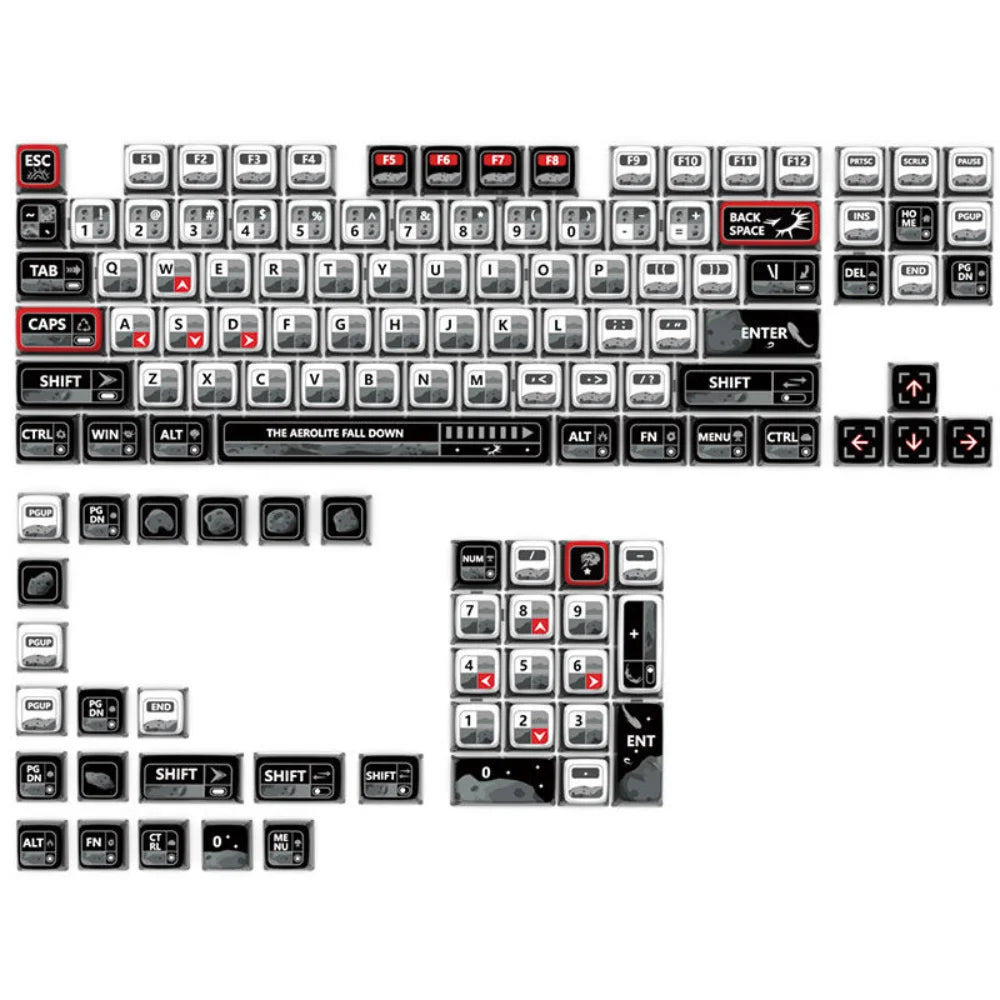 Transparent Pudding Keyboard Keycaps