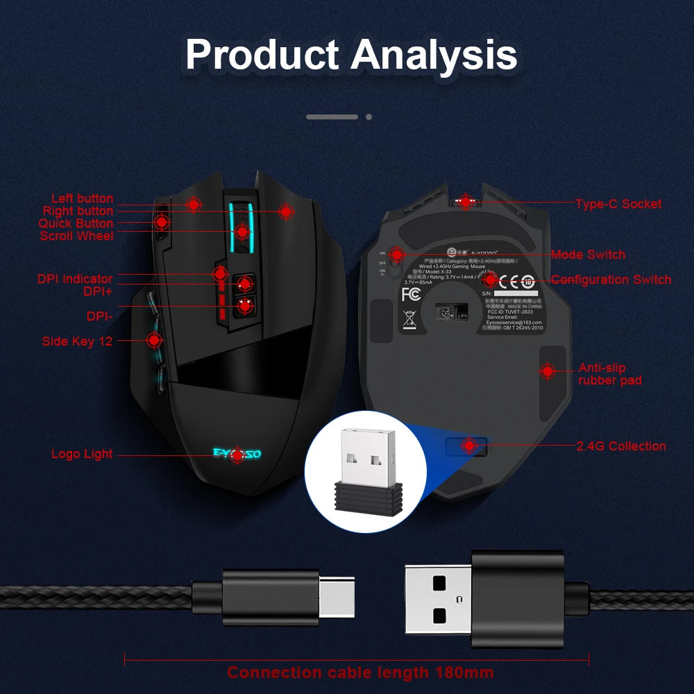 Programmable Wireless Gaming Mouse