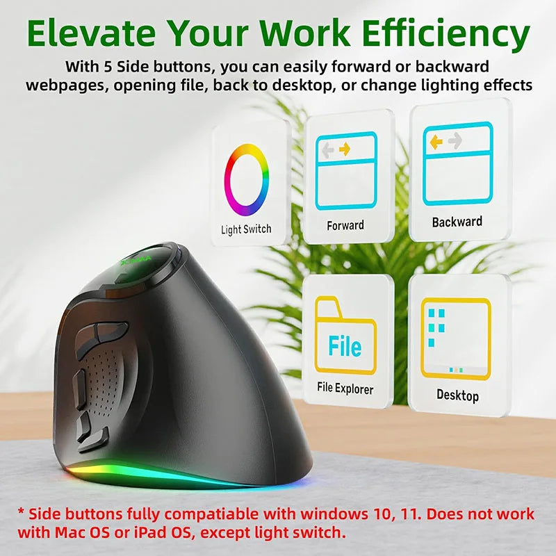 Ergonomic Vertical Wireless Mouse