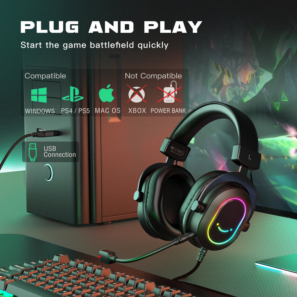 FIFINE RGB Gaming Headset
