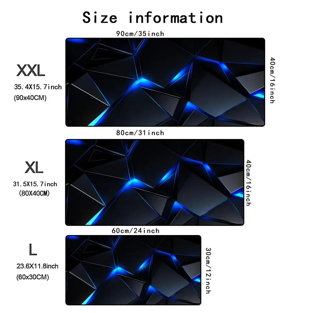 Geometric Non-Slip Gaming Mousepad