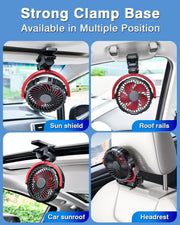 Rechargeable 900° Clip Fan