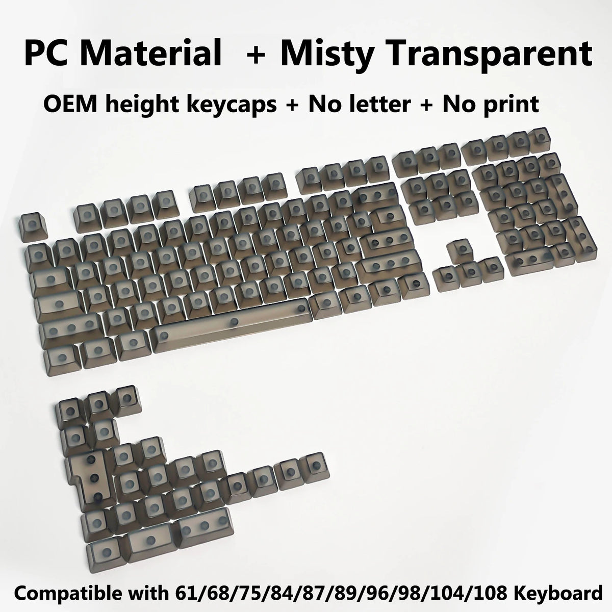 Transparent RGB Keyboard Keycaps