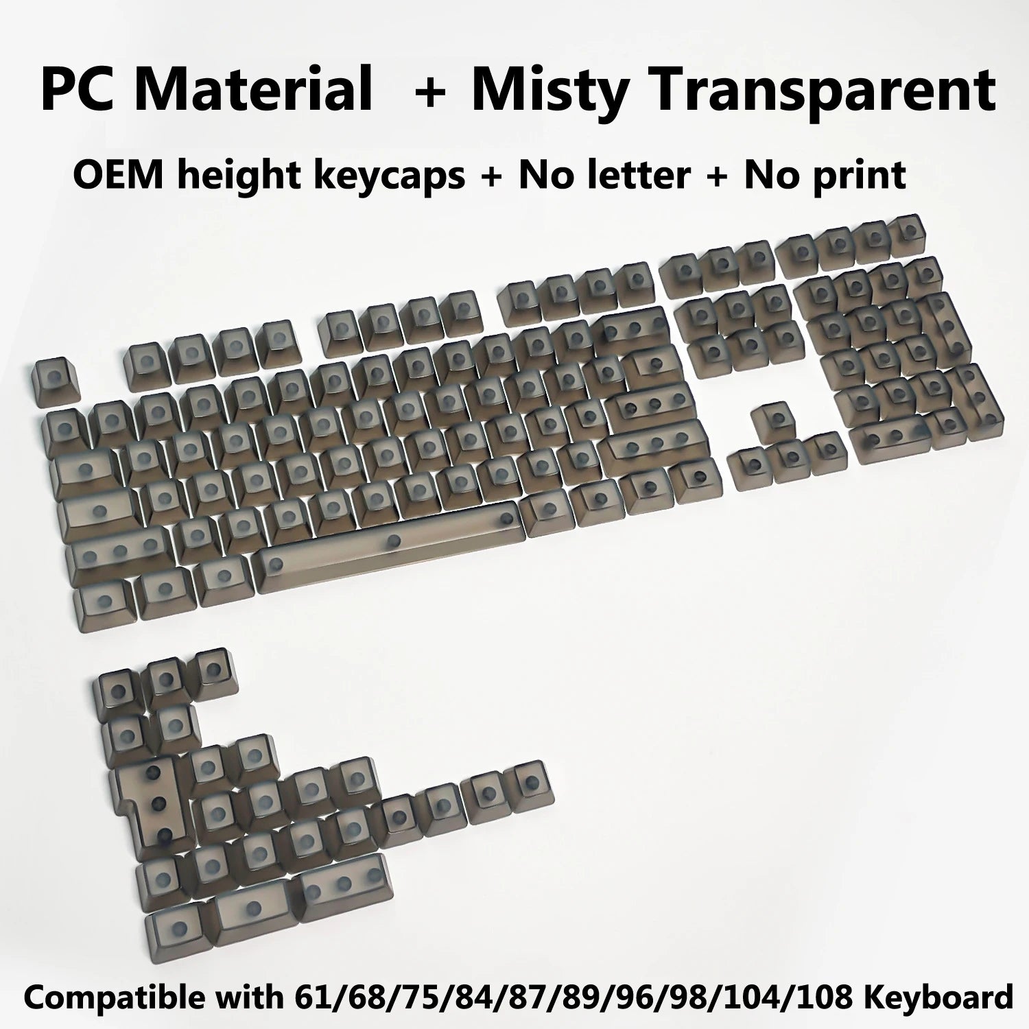Transparent RGB Keyboard Keycaps