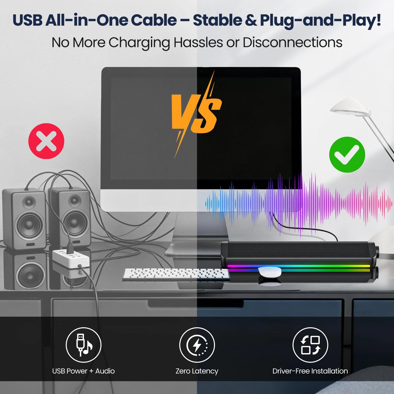 RGB Bluetooth Gaming Soundbar