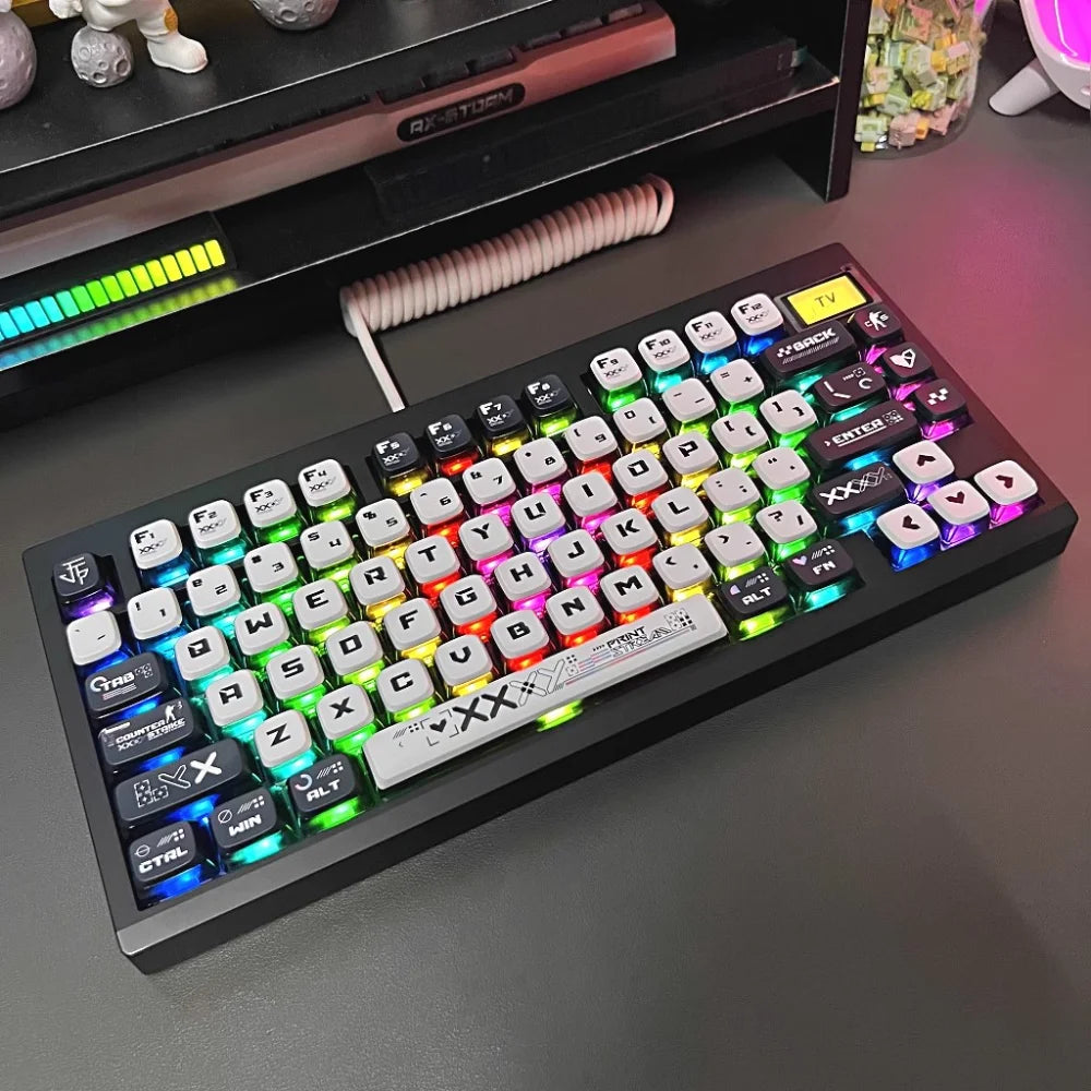 Transparent Pudding Keyboard Keycaps