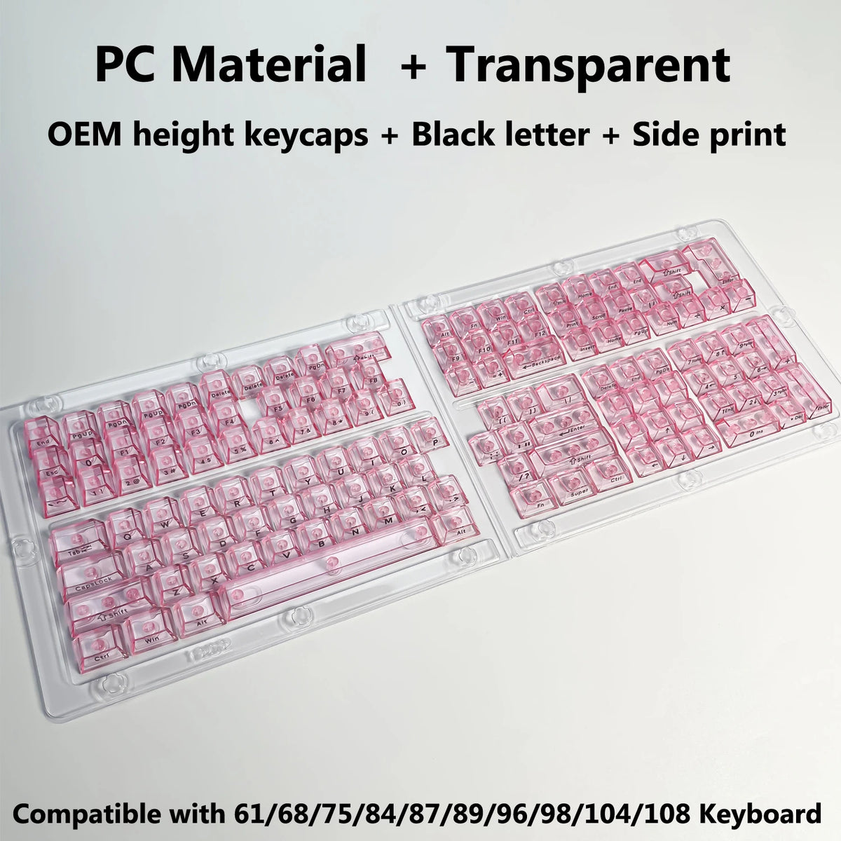 Transparent RGB Keyboard Keycaps