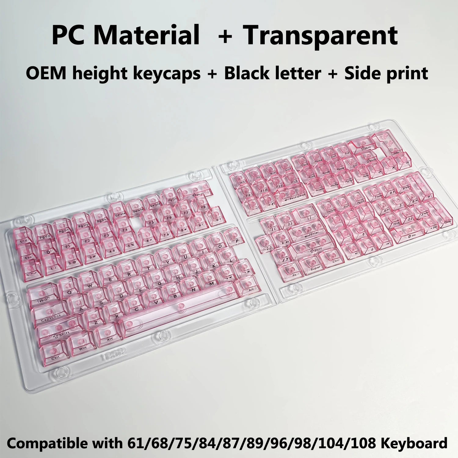 Transparent RGB Keyboard Keycaps