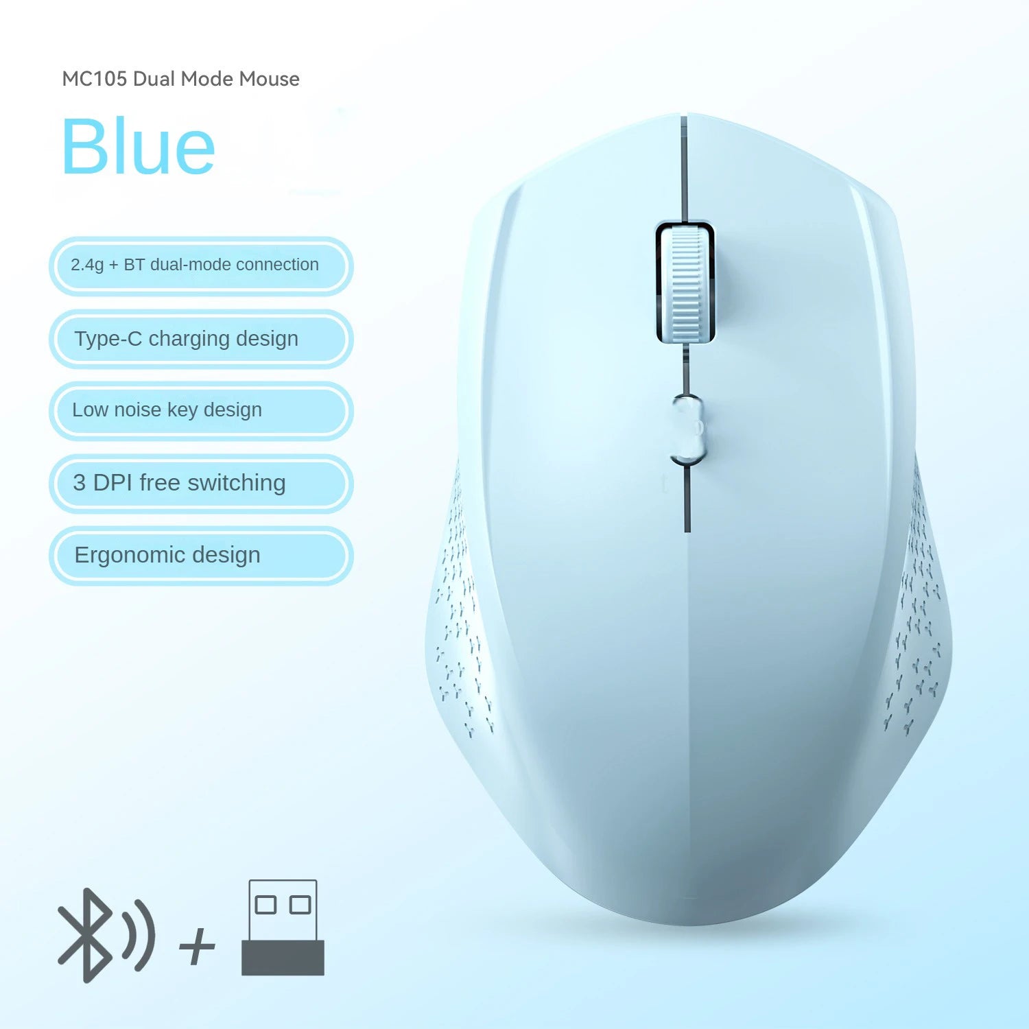 Silent Dual-Mode Wireless Mouse