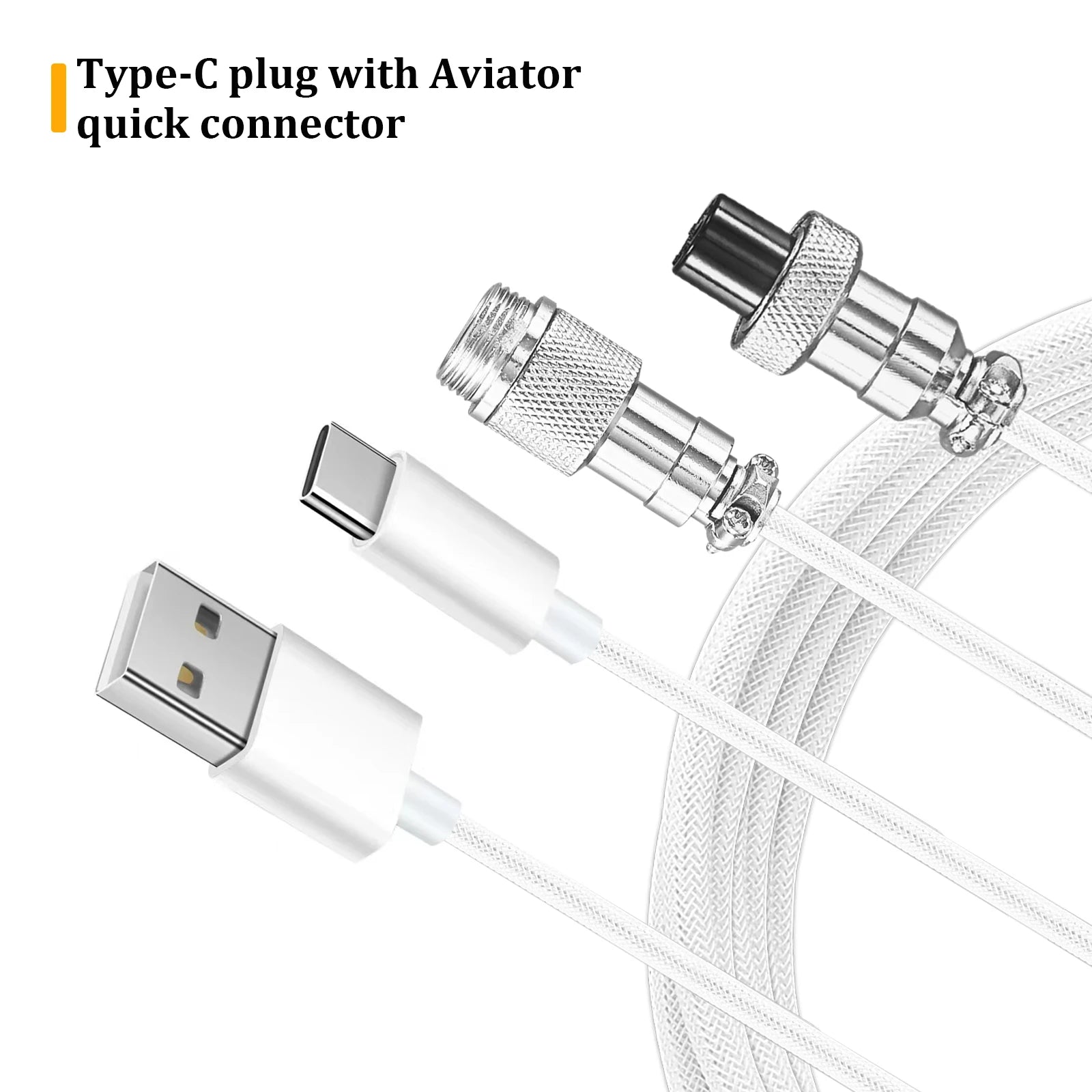 Coiled USB-C Keyboard Cable